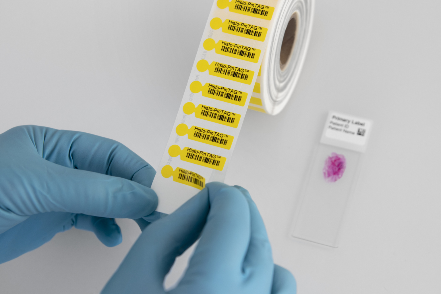 Microscope Slide OverLabeling LabTAG Laboratory Labels