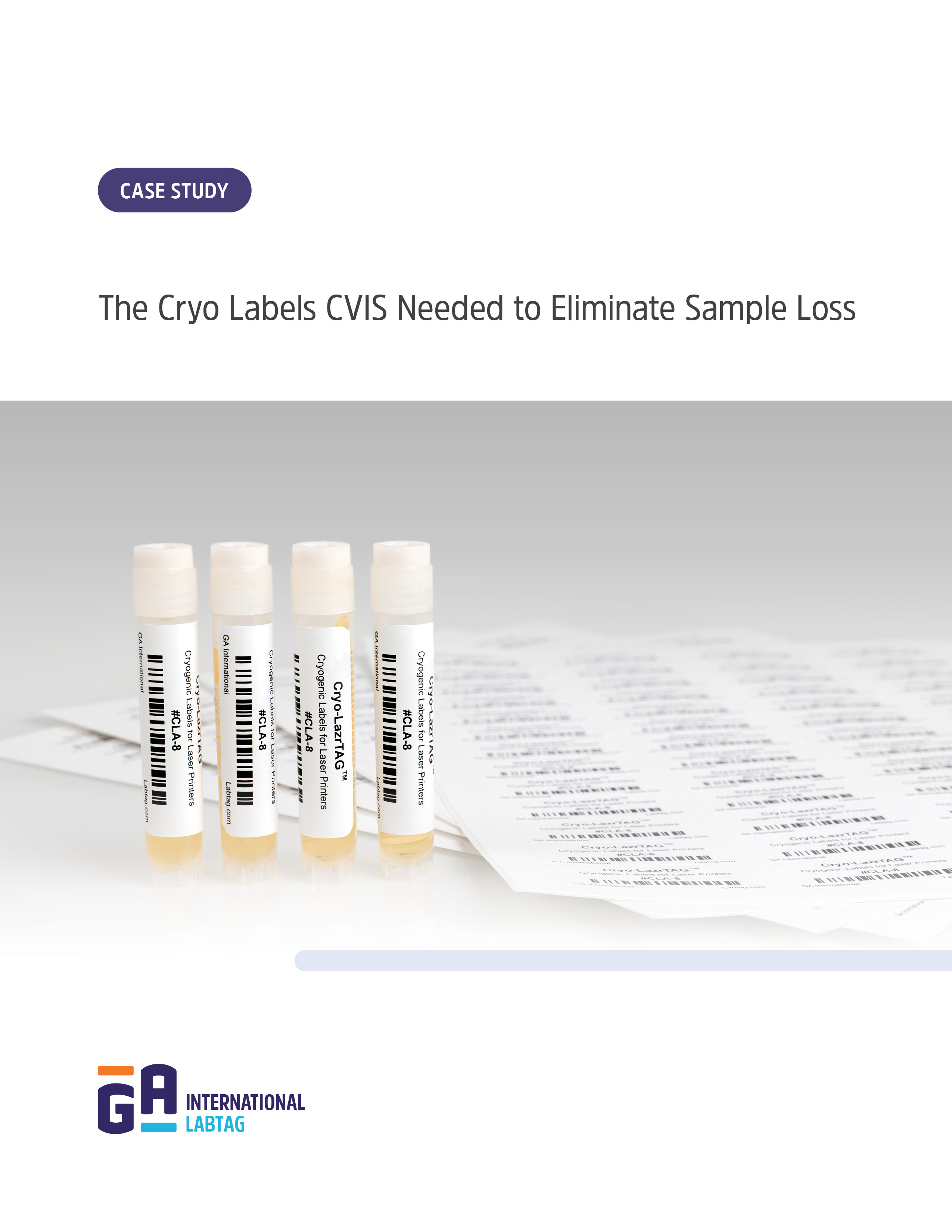 The Cryo Labels CVIS Needed to Eliminate Sample Loss