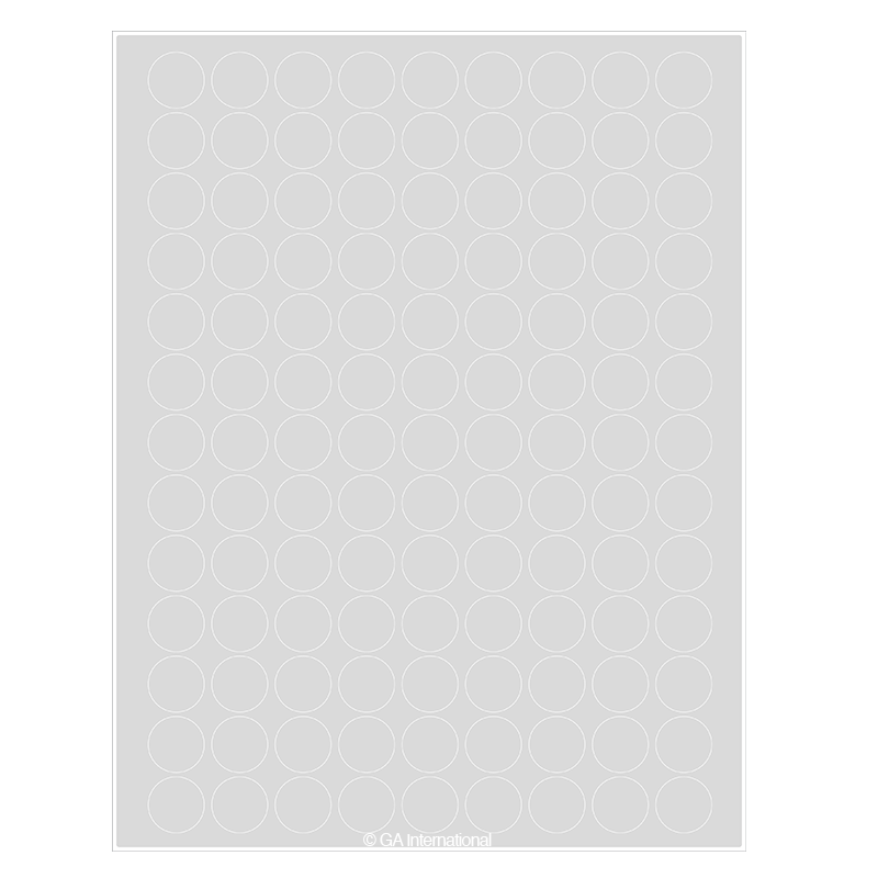HighQuality Laser & Inkjet Matte Paper Labels 0.75" Circle LIP51