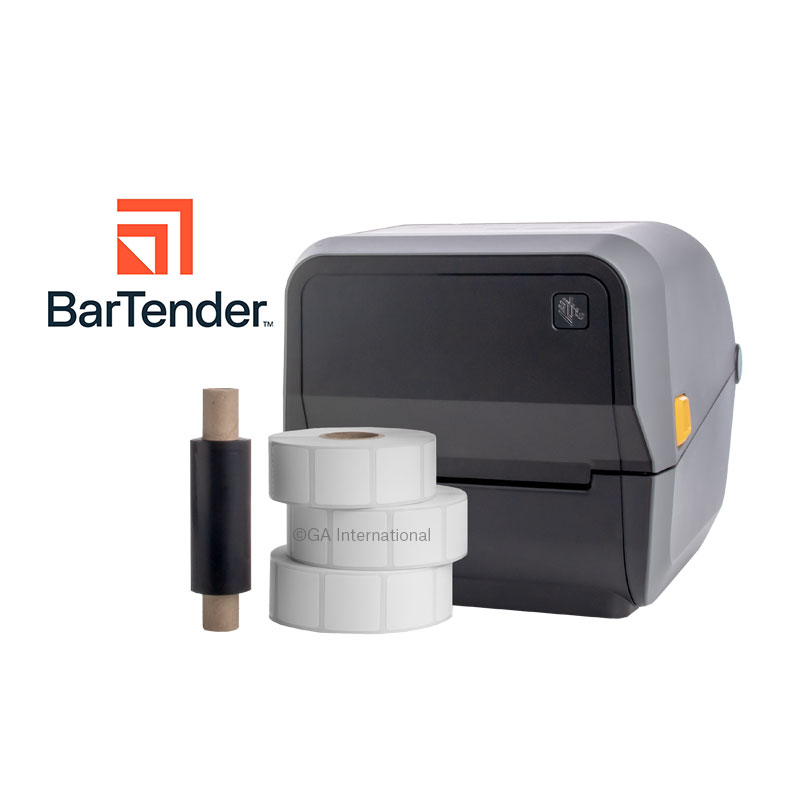 Zebra ZD621t Sterilization Label Printing Kit (300dpi–BarTender Professional Software–Workstation Edition) image