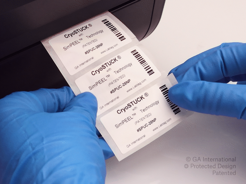Étiquettes cryogéniques à transfert thermique dotées de la technologie SimPEEL™ pour surfaces congelées (BREVETÉ) image
