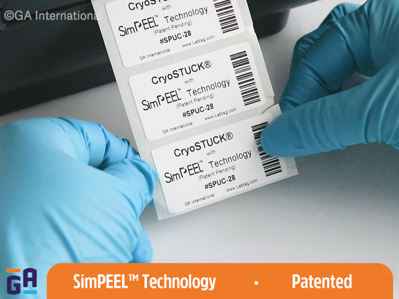Étiquettes cryogéniques à transfert thermique dotées de la technologie SimPEEL™ pour surfaces congelées (BREVETÉ) image