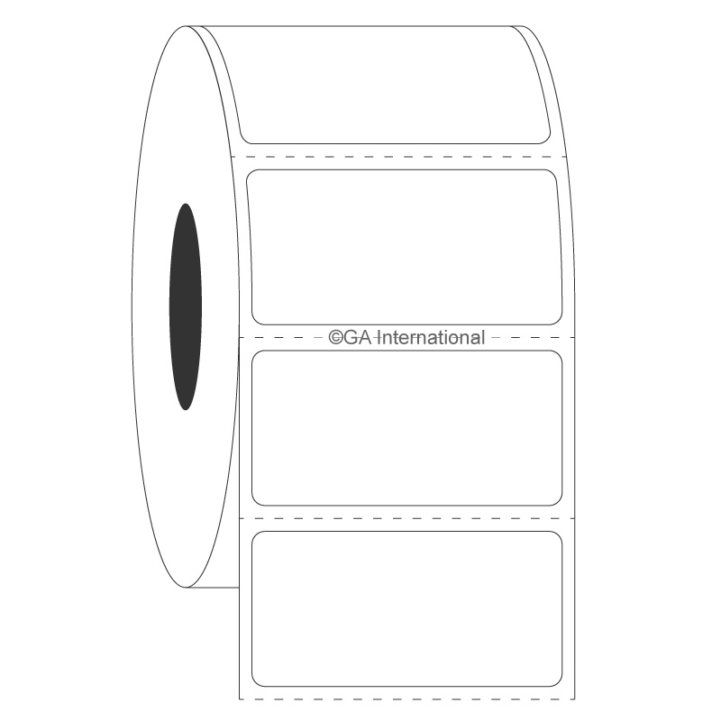 1.5" x 0.75", rechteckige Etiketten, Rollenformat #SR-10