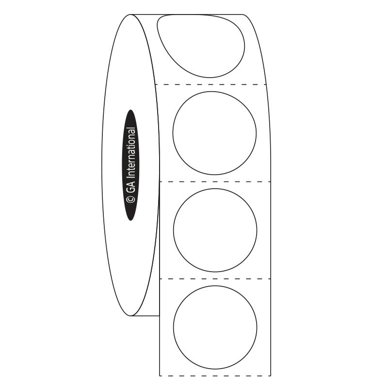 0.75", Circle Labels, Roll Format #SR-106