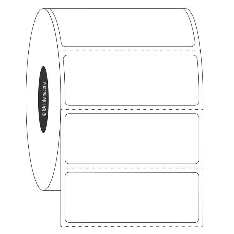 Etiquetas rectangulares de 2" x 0.75", formato en rollo #SR-128