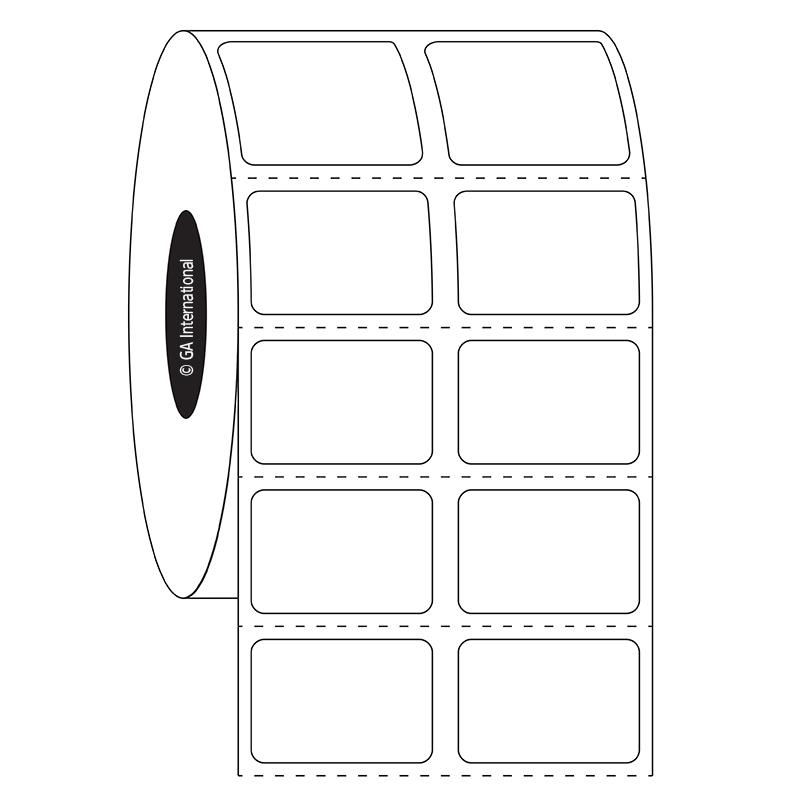 0.866" x 0.59", Etichette rettangolari, 2 orizzontali, Formato rotolo #SR-139