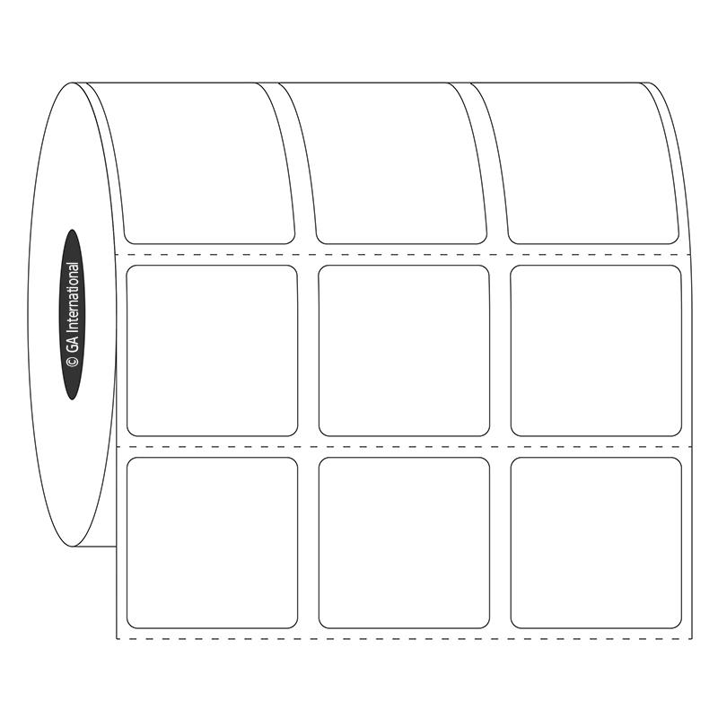 1" x 1", rechteckige Etiketten, 3 quer, Rollenformat #SR-174