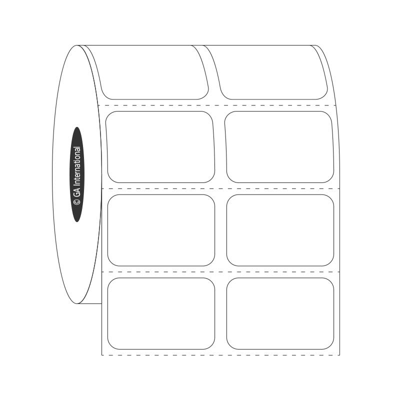 1.125" x 0.75", etiquetas rectangulares, 2 de ancho, formato en rollo #SR-2