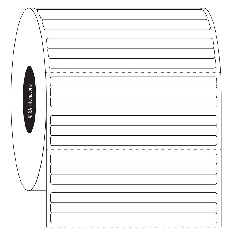 2.48" x 0.15", rechteckige Etiketten, Rollenformat #SR-207