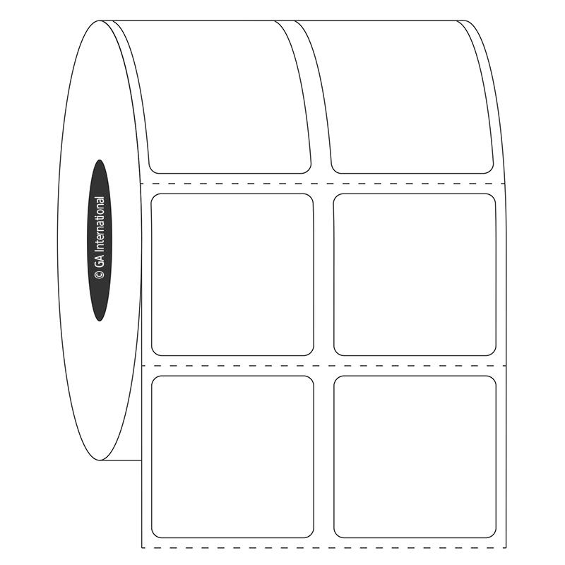 1" x 1", rechteckige Etiketten, 2 quer, Rollenformat #SR-222