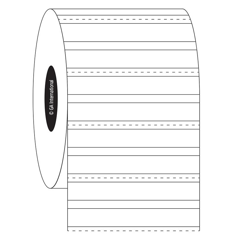 Etiquetas rectangulares de 2" x 0.275", formato en rollo #SR-223