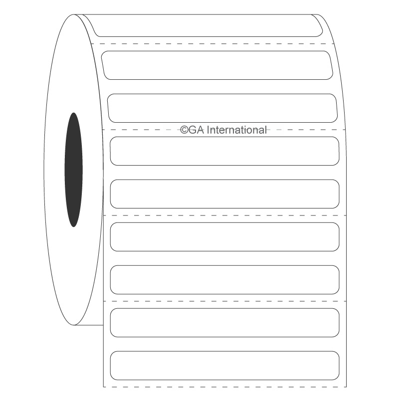 2" x 0.25", Rectangle Labels, Roll Format #SR-227