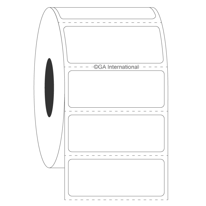 Etiquetas rectangulares de 1.625" x 0.625", formato en rollo #SR-232