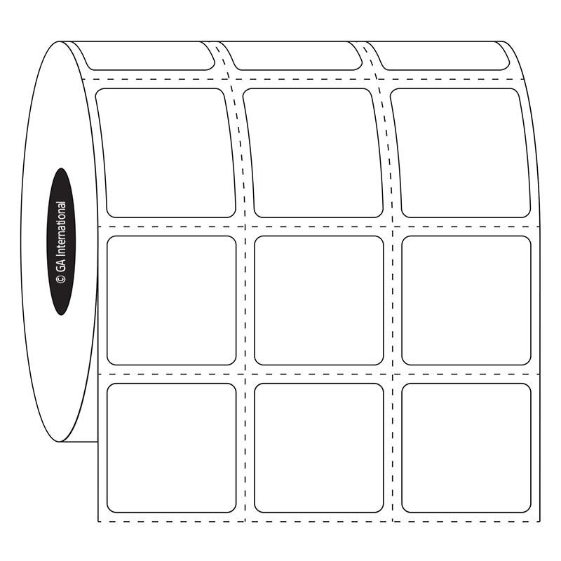 0.875" x 0.875", etiquetas rectangulares, 3 de ancho, formato en rollo #SR-234