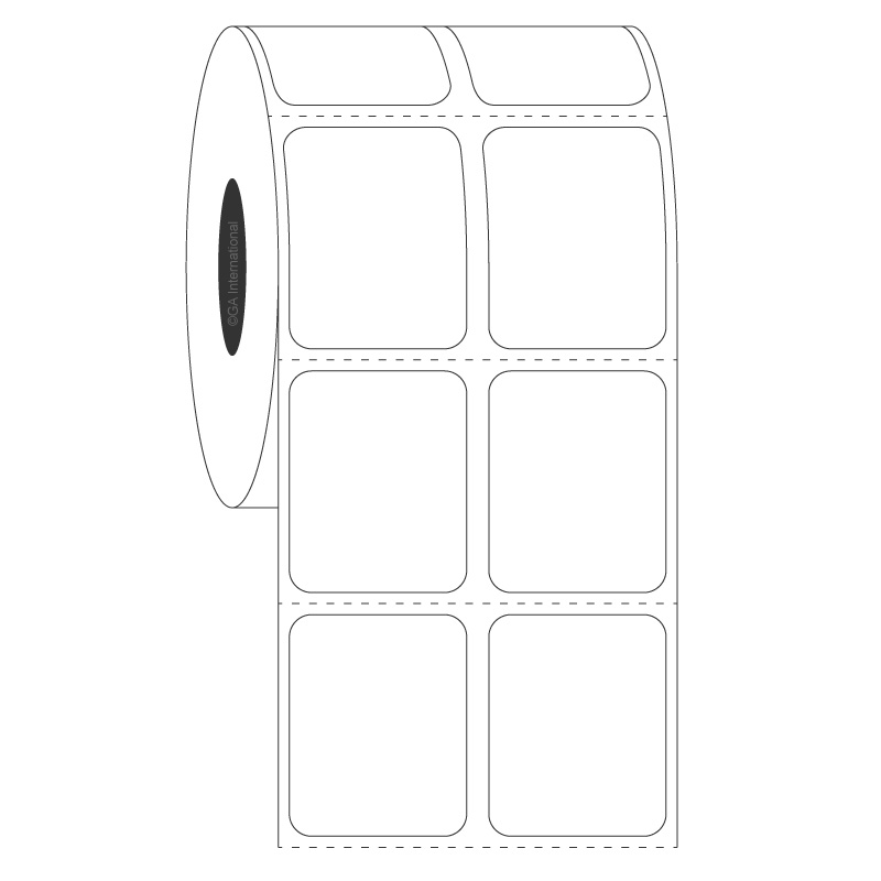 1" x 1.25", rechteckige Etiketten, Rollenformat #SR-249