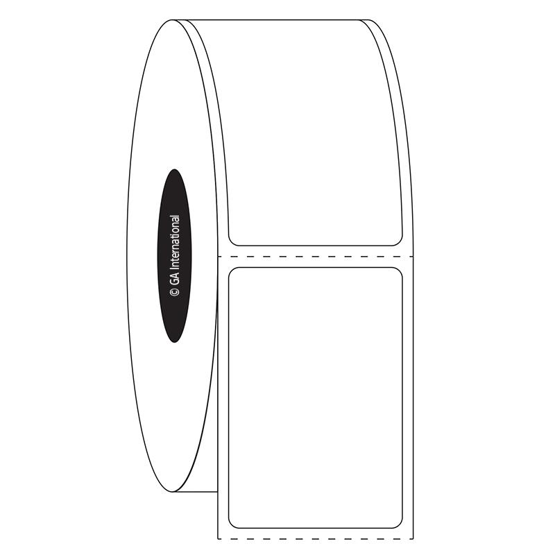 1" x 1.5", rechteckige Etiketten, Rollenformat #SR-25