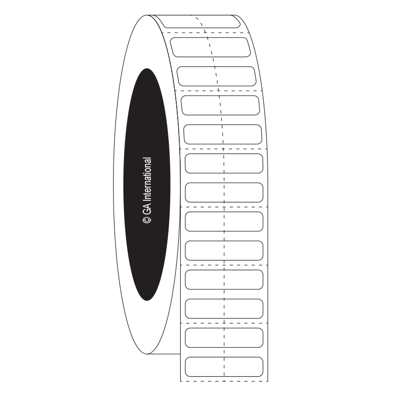 1" x 0.25", Rectangle Labels, Roll Format #SR-251