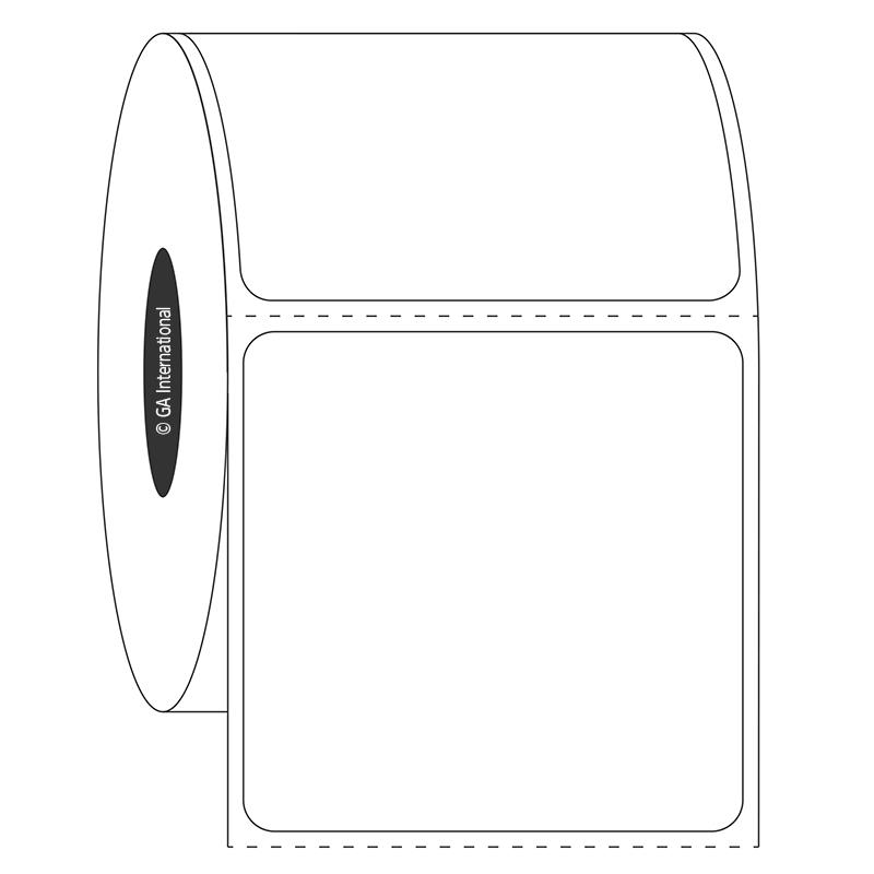 2" x 2", rechteckige Etiketten, Rollenformat #SR-27