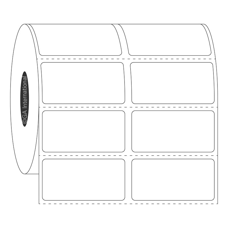 1.5" x 0.75", Rectangle Labels, 2 Across, Roll Format #SR-30