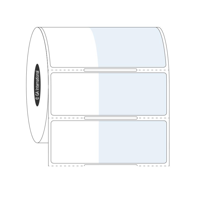 1.125" x 1" + 1.595", rectángulo + etiquetas envolventes, formato en rollo #SR-303