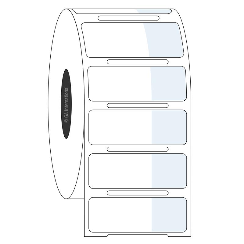 0.9" x 0.5" + 0.5", Rechteck + Wickeletiketten, Rollenformat #SR-314