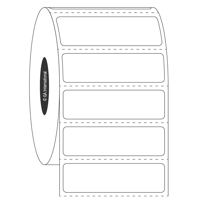 1.75" x 0.5", etichette rettangolari, formato rotolo n. SR-38