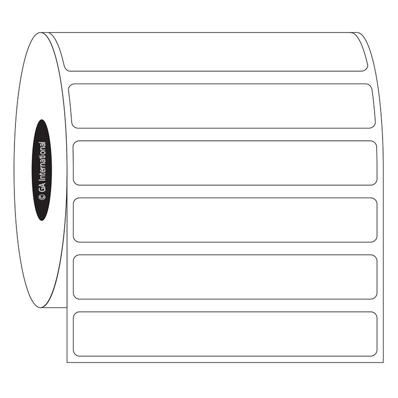 Etiquetas rectangulares de 3" x 0.4375", formato en rollo #SR-43