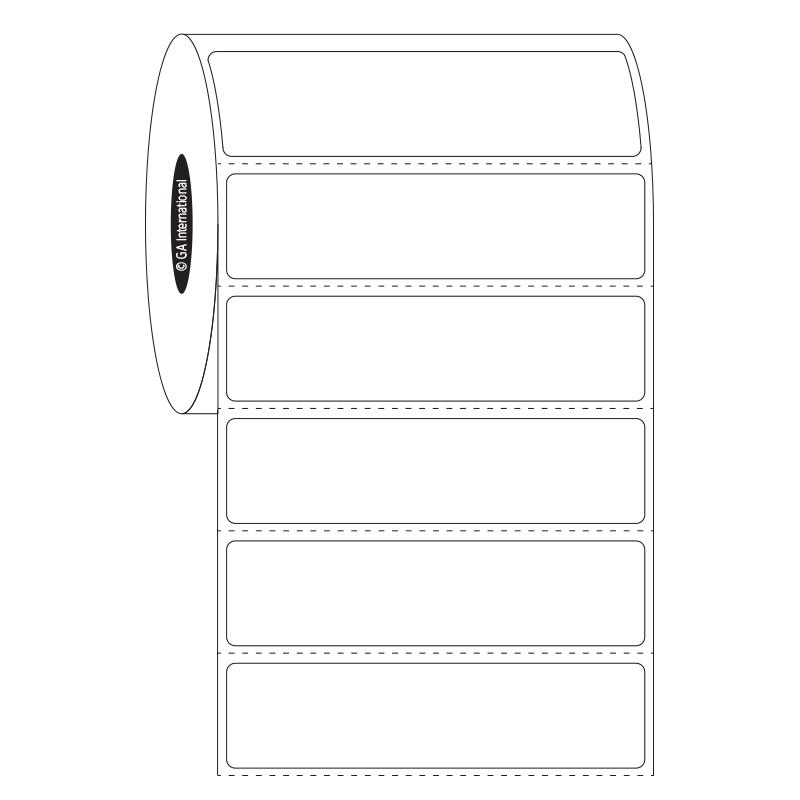 3" x 0.75", rechteckige Etiketten, Rollenformat #SR-507