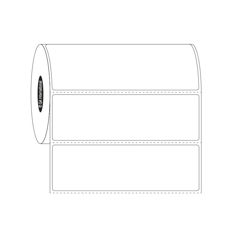 4" x 1.25", etichette rettangolari, formato rotolo n. SR-518