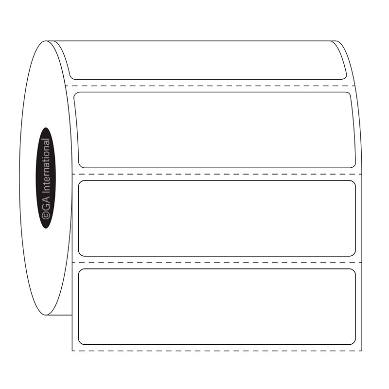 2.75" x 0.75", rechteckige Etiketten, Rollenformat #SR-558