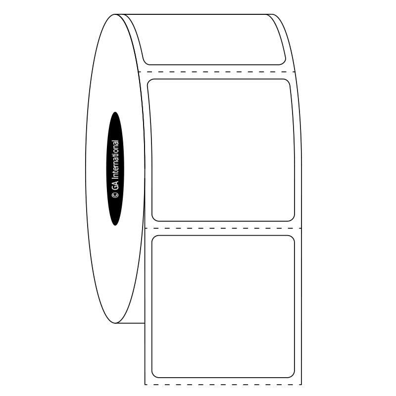 1.25" x 1.25", etichette rettangolari, formato rotolo n. SR-65