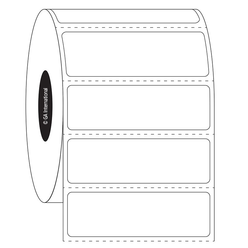 Etiquetas rectangulares de 2" x 0.625", formato en rollo #SR-85