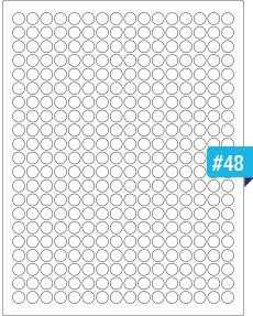 #US-48 - Plantilla de etiqueta circular de 0.43" (11 mm) en letra estadounidense